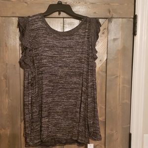 Black and silver top